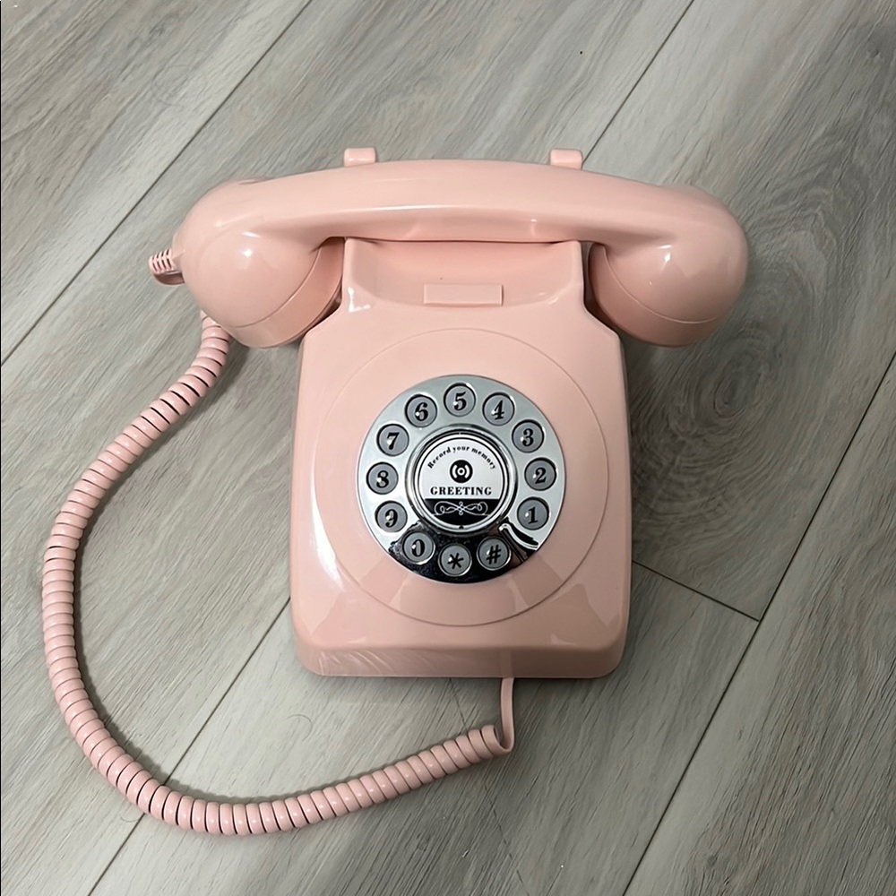 Vintage Pink Telephone - Audio Guestbook